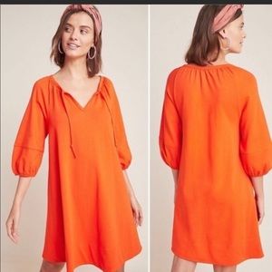 Anthropologie Orange Anias dress Sz: S